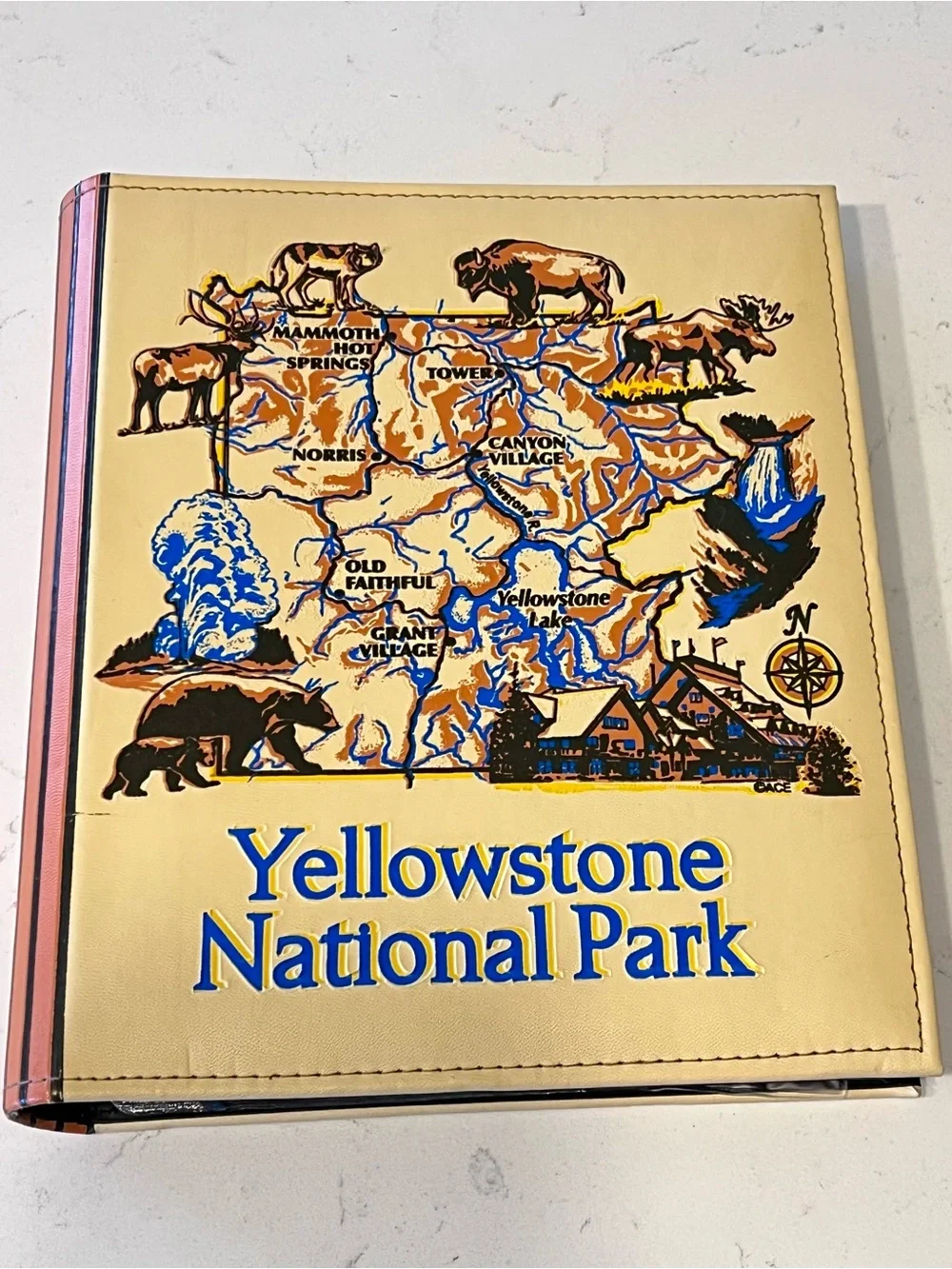 vintage-style Yellowstone National Park souvenir photo album 100- 4x6’s